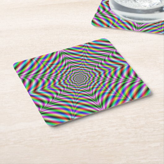 Paper Untersetzer Zwölf gepunktete psychedelische (angewinkelt)