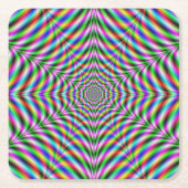 Paper Untersetzer Zwölf gepunktete psychedelische (Vorderseite)