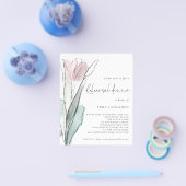 PAPER Wasserfarbe Tulip Hochzeit Probe Abendessen Flyer (Einzeln)