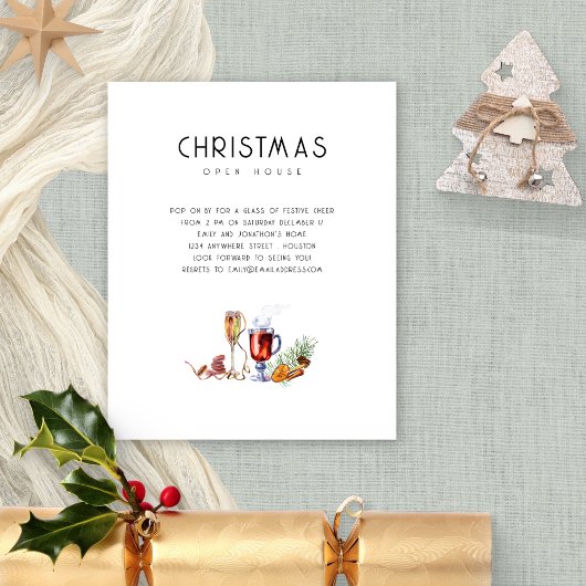PAPER Weihnachts-Open House Drinks einladen Flyer