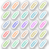Paperclip farbenprächtig Mini Bujo Planer Aufkleber (Vorderseite)