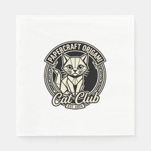 Papercraft Origami Katze Lustige Katze Grafik - Pa Serviette
