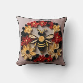 Papercraft Quilling Bee and Floral Design Kissen (Vorderseite)
