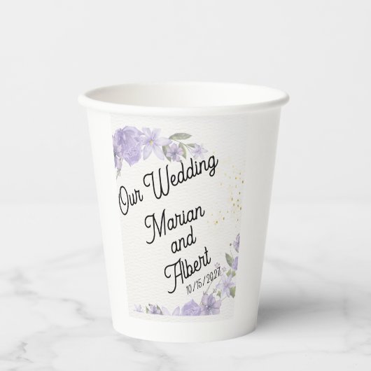 papercup for wedding pappbecher (Vorderseite)