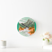 Papercut-Berg-Design Runde Wanduhr (Zuhause)