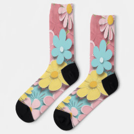 Papercut-Blume Socken