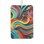 Papercut Colorful Waves Artwork Autolufterfrischer (Rückseite)