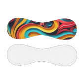 Papercut Colorful Waves Artwork Baseball (Paneele)