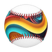 Papercut Colorful Waves Artwork Baseball (Vorderseite)