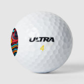 Papercut Colorful Waves Artwork Golfball (Logo)
