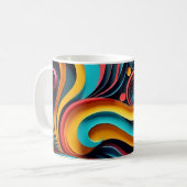 Papercut Colorful Waves Artwork Kaffeetasse (Vorderseite Links)