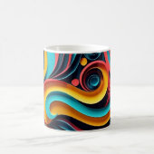 Papercut Colorful Waves Artwork Kaffeetasse (Mittel)