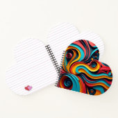 Papercut Colorful Waves Artwork Notizblock (Innenseite)