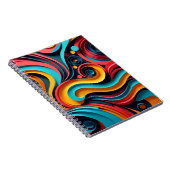 Papercut Colorful Waves Artwork Notizblock (Rechte Seite)