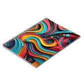 Papercut Colorful Waves Artwork Notizblock (Linke Seite)