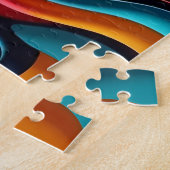 Papercut Colorful Waves Artwork Puzzle (Seite)