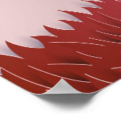 Papercut Couple Red Bide Heißluftballon Poster (Ecke)