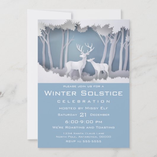 Papercut Dee im Wald Einladung (Vorderseite)