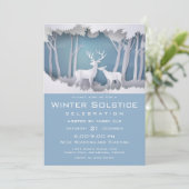 Papercut Dee im Wald Einladung (Stehend Vorderseite)