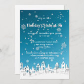 Papercut die Nacht vor Weihnachten | Feiertage Einladung (Vorne/Hinten)