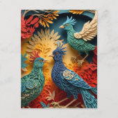 Papercut Fantasy Birds Begleitkarte (Vorderseite)