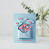 Papercut Herz und Blume Valentins Gruß Postkarte (Stehend Vorderseite)