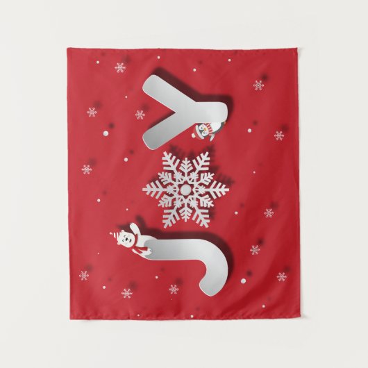 Papercut JOY mit Pinguin & Polar Bär Wandteppich (Vorderseite)