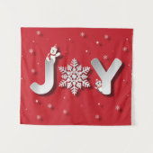 Papercut JOY mit Pinguin & Polar Bär Wandteppich (Vorderseite (Horizontal))