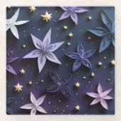 Papercut Night Stars Glasuntersetzer (Vorderseite)