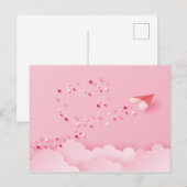 Papercut Papierflugzeug Postkarte (Vorne/Hinten)