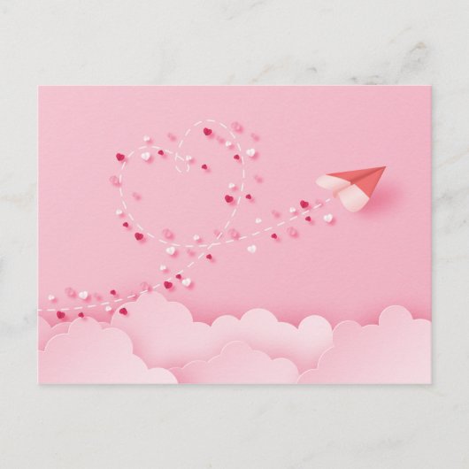 Papercut Papierflugzeug Postkarte (Vorderseite)