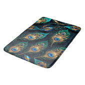 Papercut Peacock Feathers Pattern Badematte (Schrägansicht)
