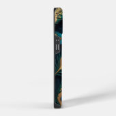 Papercut Peacock Feathers Pattern iPhone Hülle (Rechte Seite)