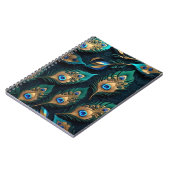 Papercut Peacock Feathers Pattern Notizblock (Linke Seite)