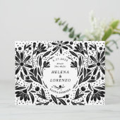 Papercut Rustikale Blume Save The Date (Stehend Vorderseite)