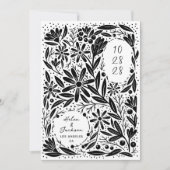 Papercut Rustikale Blume Save The Date (Vorderseite)