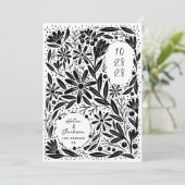 Papercut Rustikale Blume Save The Date (Stehend Vorderseite)