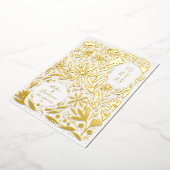 Papercut Rustikale Blume Save the Date Folieneinladung (Gedreht)