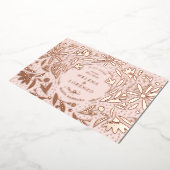 Papercut Rustikale Blume Save the Date Rose Gold Folieneinladung (Gedreht)