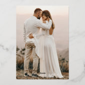 Papercut Rustikale Blume Save the Date schwarz Folieneinladung (Rückseite)