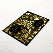 Papercut Rustikale Blume Save the Date schwarz Folieneinladung (Gedreht)