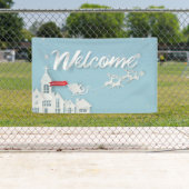 Papercut Santa und Reindee Begrüßungsweihnacht Banner (Insitu)