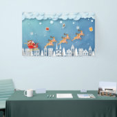 Papercut Santa und Reindei über Weihnachten in der Banner (Messeveranstaltung)