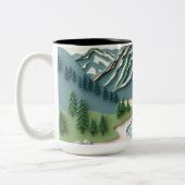 Papercut Style Berg Tasse (Links)