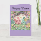 Papercut Style Easter Bunny Greeting Card Karte (Vorderseite)
