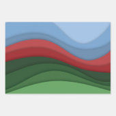 Papercut-Wellen, buntes abstraktes Design Geschenkpapier Set (Vorderseite 2)