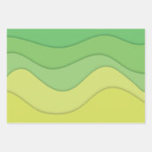 Papercut-Wellen, buntes abstraktes Design Geschenkpapier Set (Vorderseite)