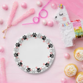 Paperdrucke und Herz-Papier-Teller Pappteller (Party)