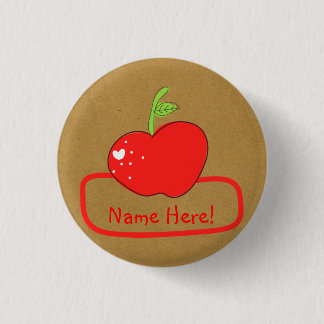 PaperFruit Apple NamensAbzeichen Button