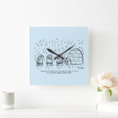 Papergewicht Quadratische Wanduhr (Zuhause)